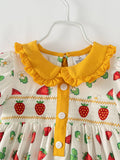 Strawberry Ruffle Smocked Twirl Dress