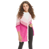 Pink Chevron Cardigan Sweater