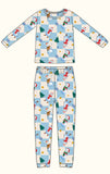 Checkered Snowmen Pajama Set