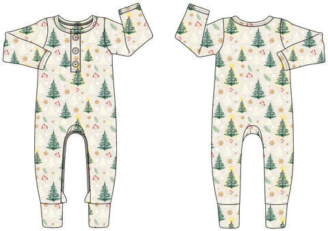 Christmas Trees Convertible Romper